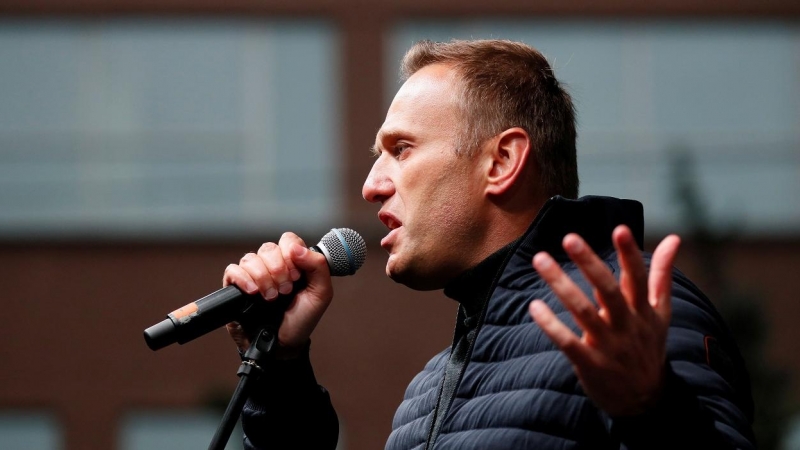 Foto de archivo del opositor ruso Alexei Navalny, en una manifestación en Moscún, en septiembre de 2019. REUTERS/Shamil Zhumatov