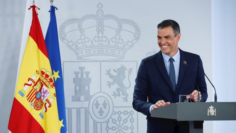 El presidente del Gobierno, Pedro Sánchez, durante su comparecencia ante los medios tras la reunión del Consejo de Ministros. /EFE