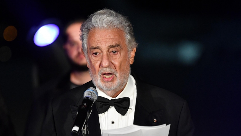 el cantante de ópera español Plácido Domingo habla después de recibir el Premio a la Trayectoria del Teatro Musical Austriaco 2020 en la ceremonia de entrega de premios del 'Premio del Teatro Musical Austriaco 2020'. Foto: Barbara Gindl / APA / dpa