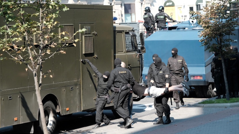 Manifestaciones de Minsk. Fuente: REUTERS.