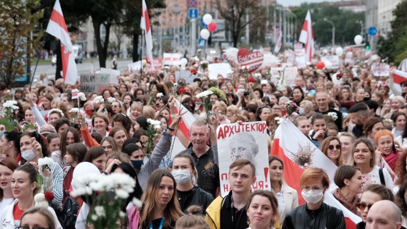 Protestas en Minsk. Fuente. REUTERS.