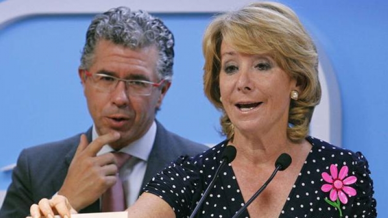 Esperanza Aguirre junto a Francisco Granados en una imagen de 2011.- EFE