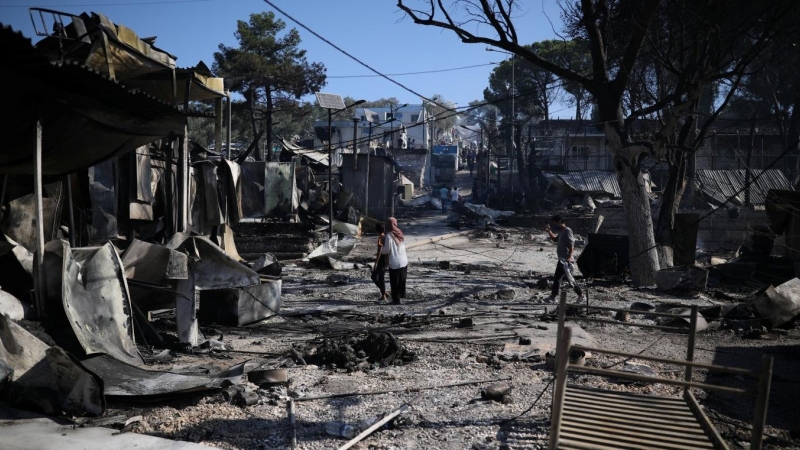 Incendio campo de refugiados Moria (Lesbos)/ Reuters