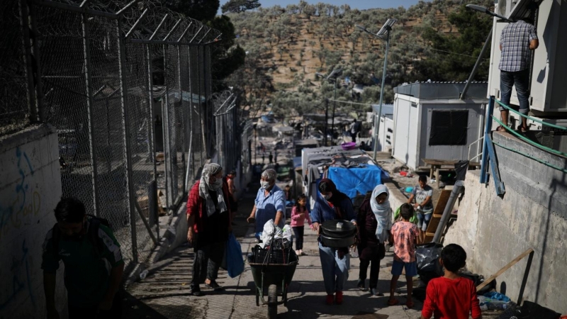 Incendio campo de refugiados en Lesbos. /Reuters
