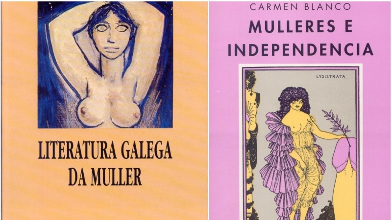 Libros de Carmen Blanco, uno ilustrado y otro editado por Isaac Díaz Pardo.