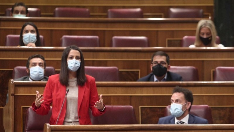 La líder de Cs, Inés Arrimadas, interviene en la primera sesión de control al Gobierno en el Congreso, en Madrid. EUROPA PRESS/E. Parra. POOL