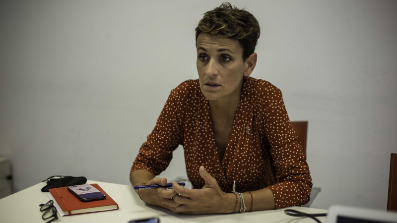 María Chivite, presidenta del Gobierno de Navarra, durante su entrevista con 'Público'. JAIRO VARGAS