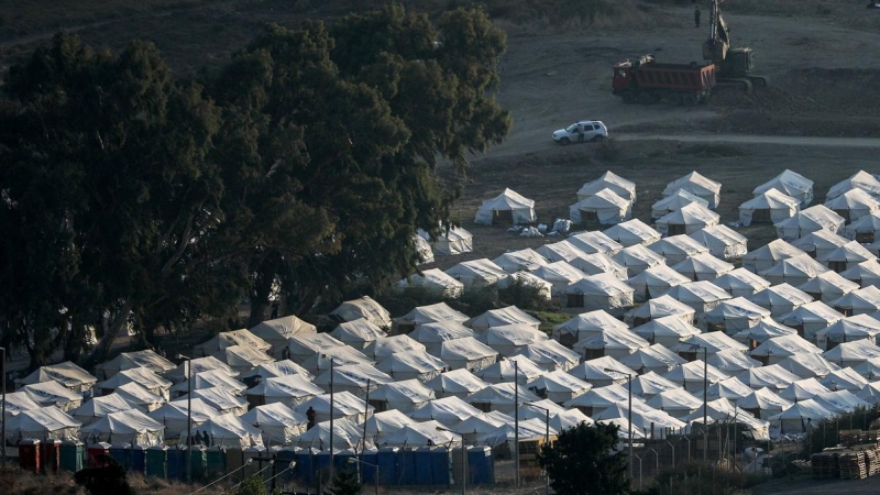 Las carpas instaladas en el nuevo campo de refugiados de Lesbos, Grecia.- REUTERS/Alkis Konstantinidis