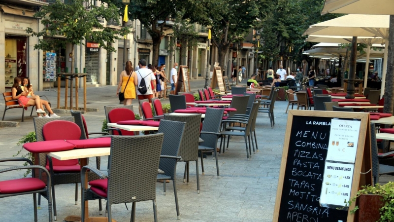 Una terrassa de Girona. ACN