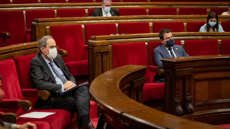 El president de la Generalitat, Quim Torra, en el Debat de Política General (DPG) al Parlament de Catalunya. David Zorrakino / Europa Press