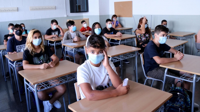 Una clase amb alumnes d’ESO a l’institut Cristòfol Despuig de Tortosa. Jordi Marsal | ACN