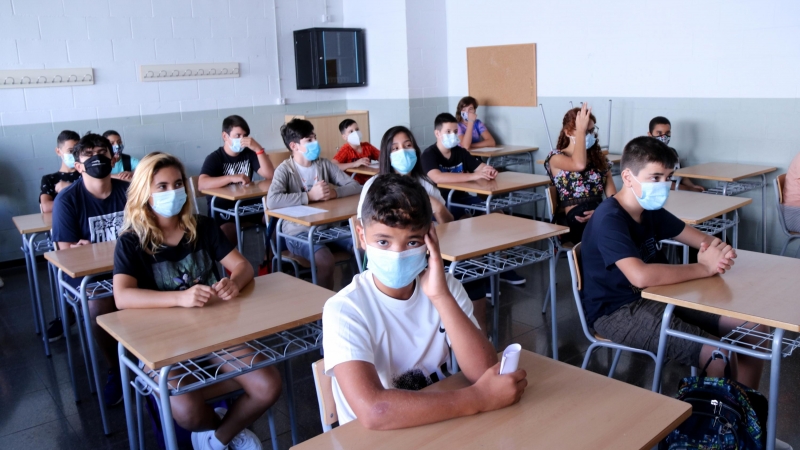 Una clase amb alumnes d’ESO a l’institut Cristòfol Despuig de Tortosa. Jordi Marsal | ACN