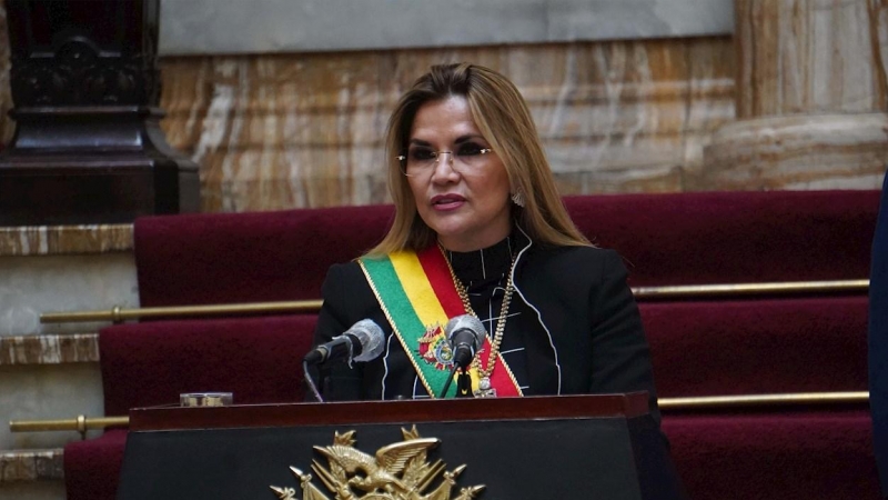 La autoproclamada presidenta de Bolivia, Jeanine Áñez. EFE/ Javier Mamani / Archivo