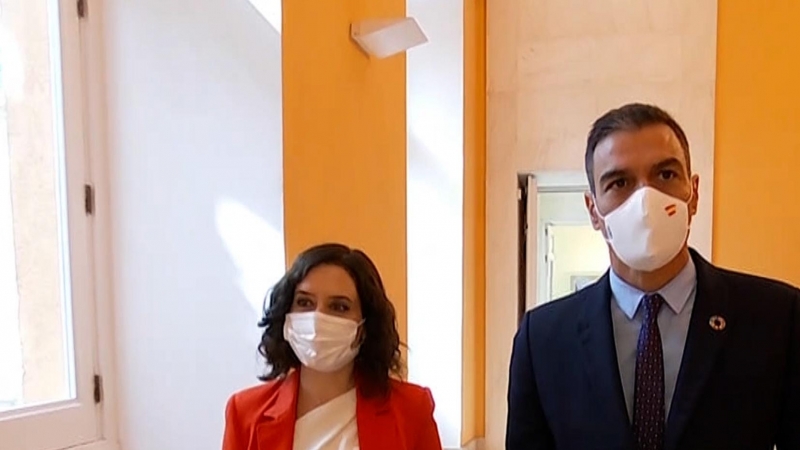 Sánchez y Ayuso pactan un espacio de colaboración y harán 'lo que sea' para frenar la pandemia