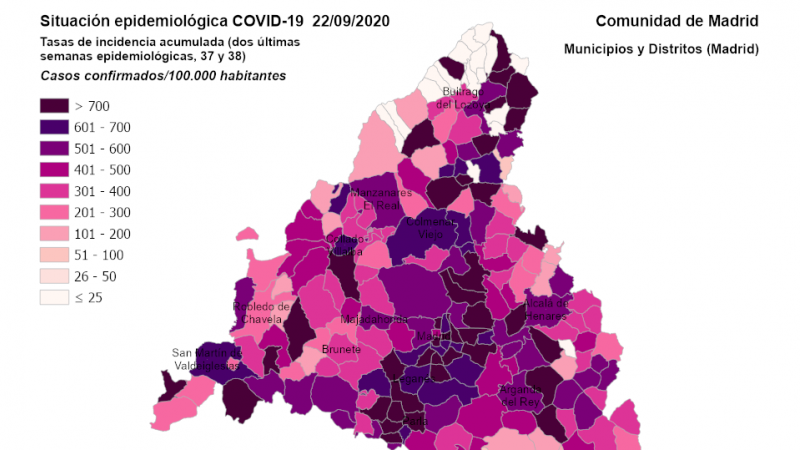 Situación epidemiológica en la Comunidad de Madrid./ Comunidad de Madrid