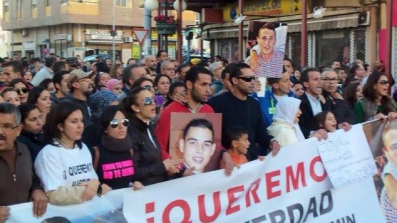 Una manifestación convocada por la familia de Emin y Pisly, los dos melillenses muertos por disparos. /Archivo/ Europa Press