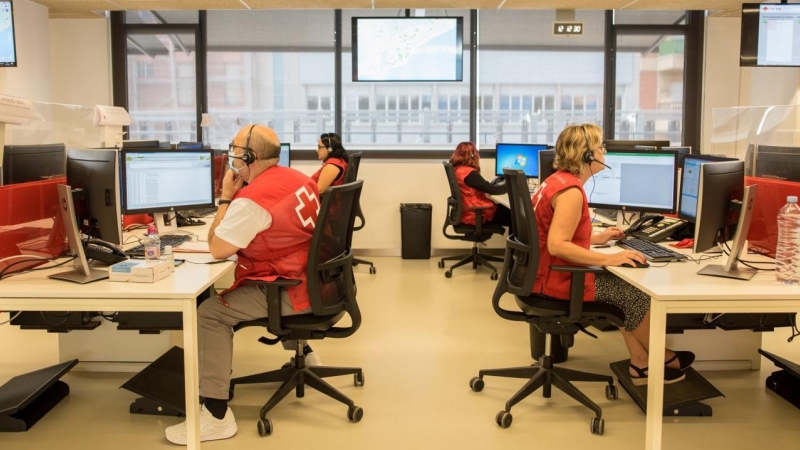 Sala d'atenció de la Creu Roja Catalunya. Miguel Velasco Almendral