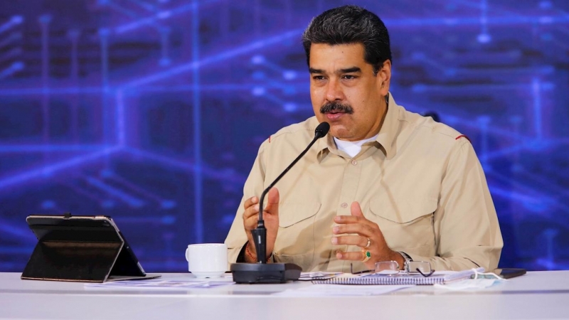 El presidente de Venezuela, Nicolás Maduro, durante un discurso en Caracas, Venezuela. /EFE