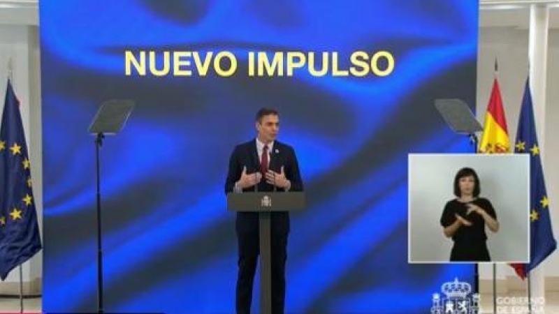 El presidente del Gobierno, Pedro Sánchez, presenta el Plan de Recuperación. / CAPTURA