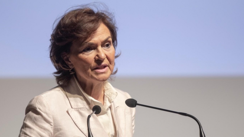 La vicepresidenta primera del Gobierno Carmen Calvo. /Europa Press