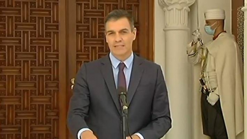 El presidente del Gobierno, en una rueda de prensa. / CAPTURA