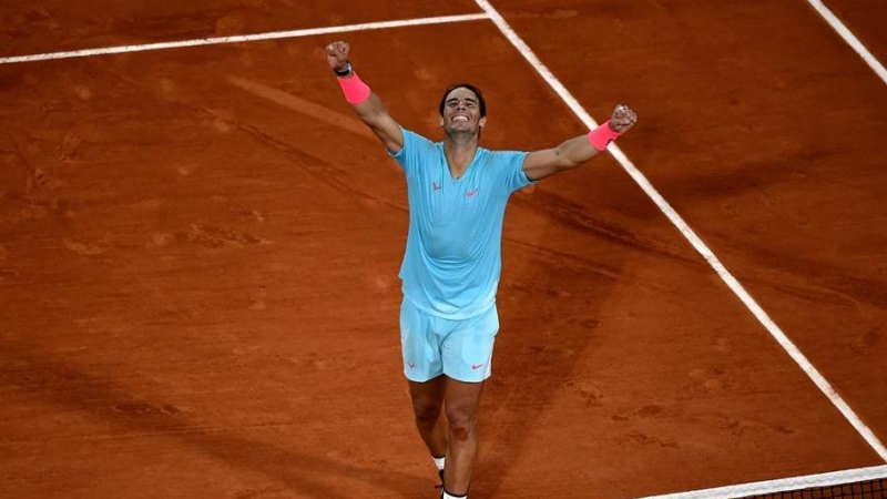 Rafa Nadal, tras su victoria en Roland Garros. EFE