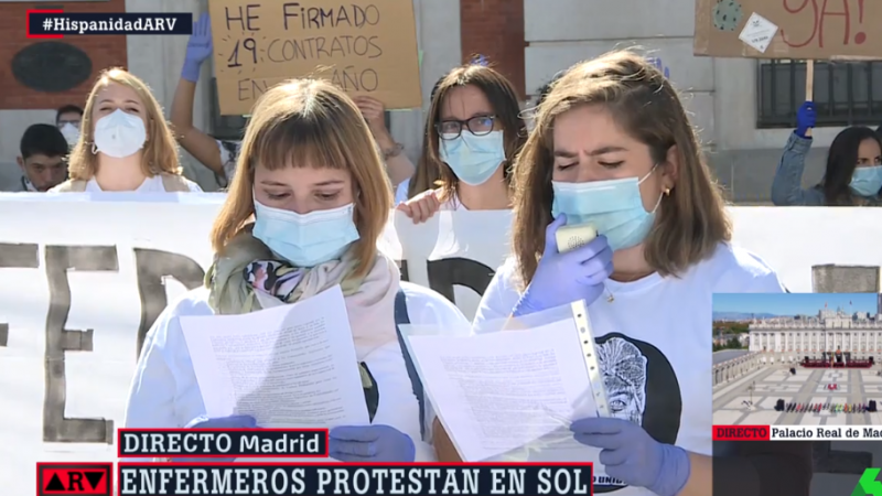 enfermeros protestan en manifestación /La Sexta