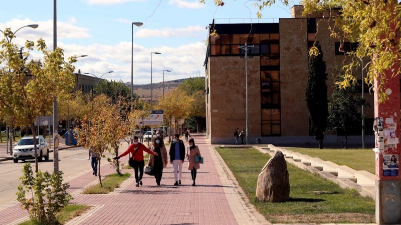 Vista este martes de la zona universitaria de Salamanca. | EFE