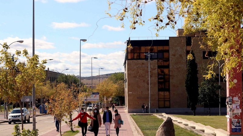 Vista este martes de la zona universitaria de Salamanca. | EFE