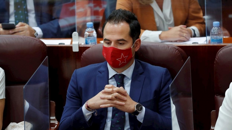 El vicepresidente de la Comunidad de Madrid, Ignacio Aguado, participa en una sesión del pleno de la Cámara regional este jueves en Madrid. EFE/Emilio Naranjo