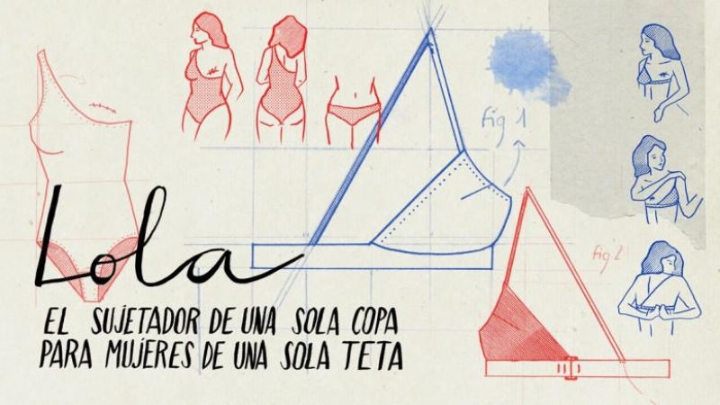 Imagen del sujetador 'Lola' de Teta&Teta. Ilustración de Aníbal Hernández / Tocate Las Tetas
