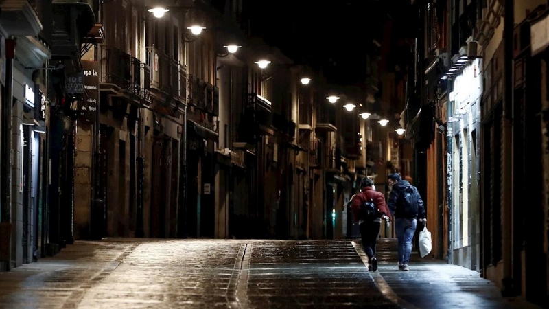 Vista de la Calle Javier con la Estafeta en Pamplona. EFE/Jesús Diges/Archivo