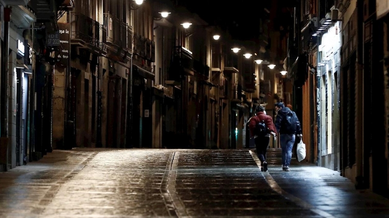 Vista de la Calle Javier con la Estafeta en Pamplona. EFE/Jesús Diges/Archivo