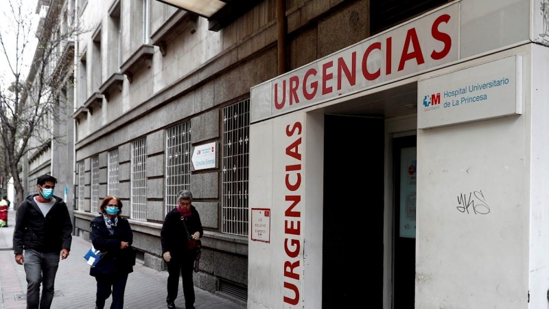 Vista de la entrada a las Urgencias del Hospital Universitario de la Princesa en Madrid, en una imagen de archivo.