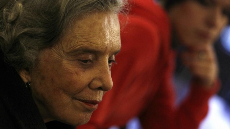 Elena Poniatowska en la presentación de su último libro.