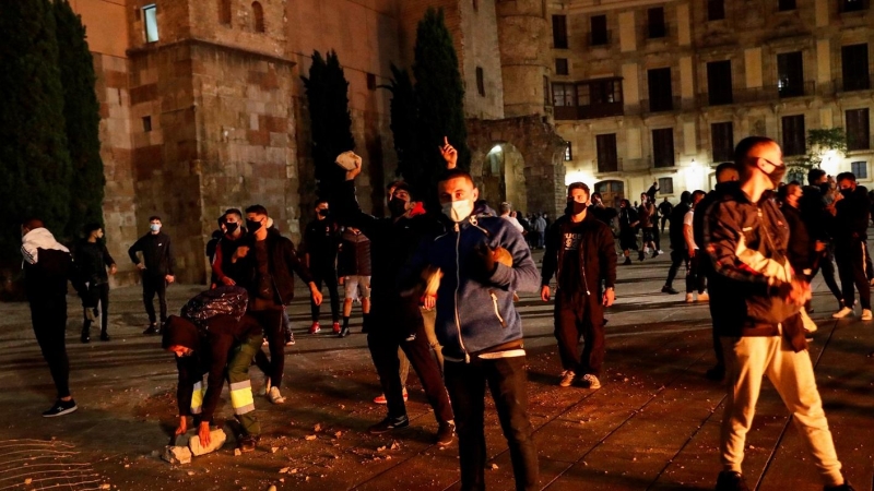 Imagen de los manifestantes en Barcelona