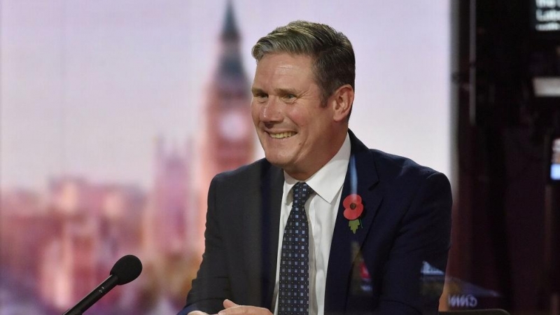 Keir Starmer durante una entrevista.