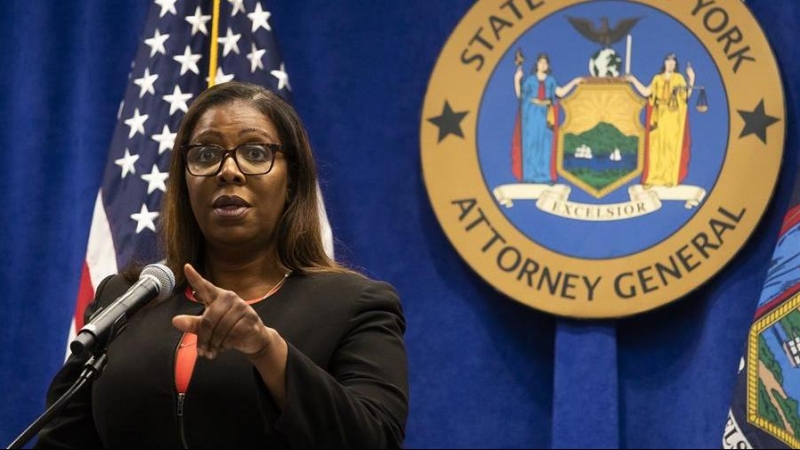 Imagen de archivo de la fiscal general de Nueva York, Letitia James.