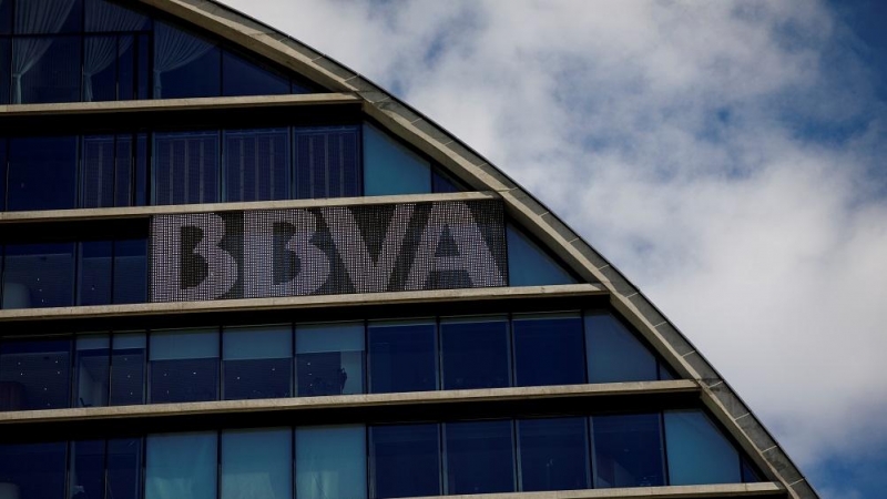 Imagen de la sede central del BBVA en Madrid.