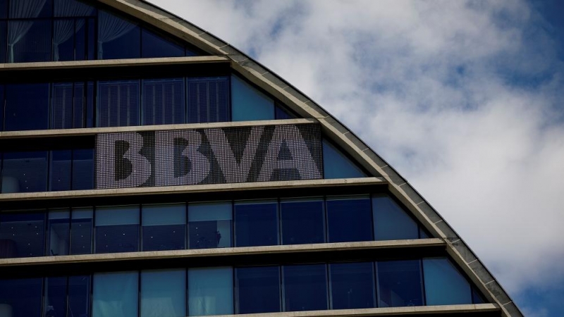 Imagen de la sede central del BBVA en Madrid.