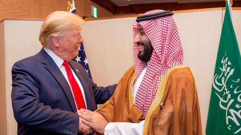 Mohammad bin Salman junto a Donald Trump.