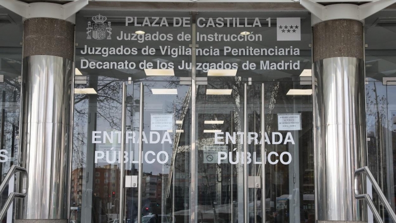 Entrada de los Juzgados de Plaza de Castilla, en Madrid. E.P./Marta Fernández