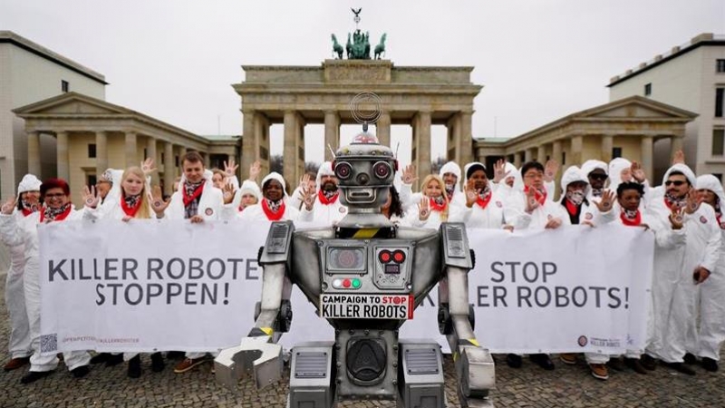 Protesta contra los 'robots asesinos'