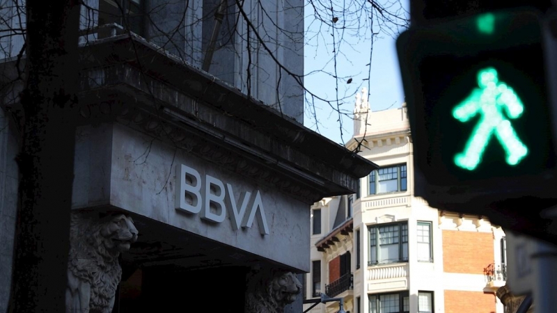 Entrada de la sede central del BBVA en Bilbao. EFE/LUIS TEJIDO
