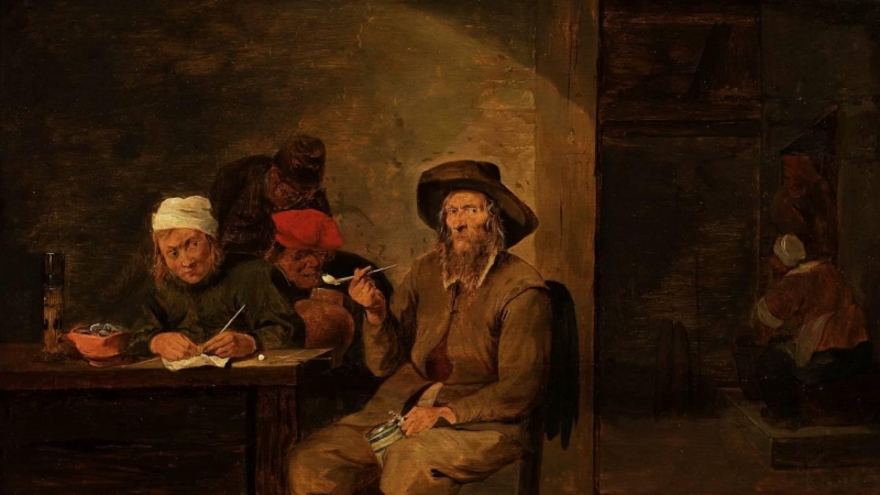 Los historiadores del proyecto Odeuropa buscarán en pinturas referencias olfativas como tabaco. Fumadores en una posada. Mattheus van Helmont. 1650.