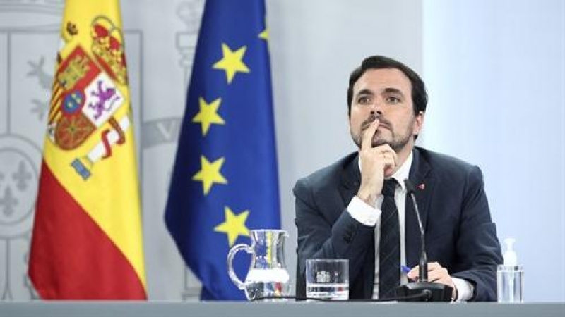 El ministro de Consumo, Alberto Garzón, comparece en rueda de prensa posterior al Consejo de Ministros.