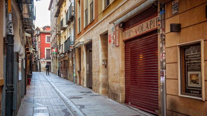 La céntrica calle Laurel de Logroño.