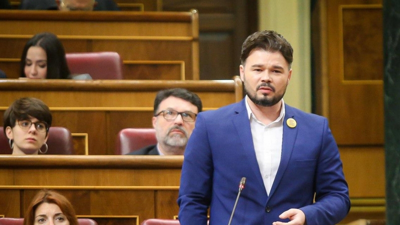 El portaveu d'ERC al Congrés, Gabriel Rufián, a la sessió de control al Congrés.