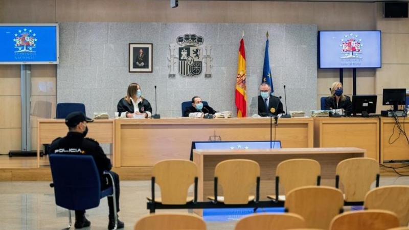 Vista del tribunal que juzga estos días a los tres acusados por los atentados del 17 de agosto de 2017 en Barcelona y Cambrils (Tarragona).