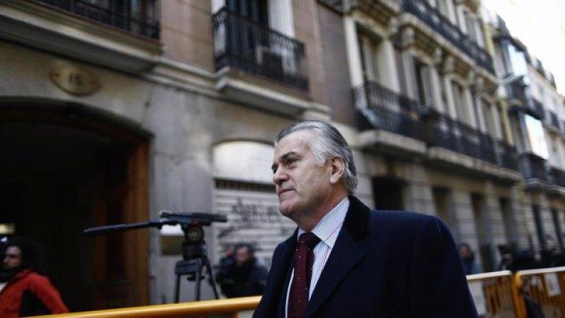 El ex tesorero del PP, Luis Bárcenas llega a la Audiencia Nacional.